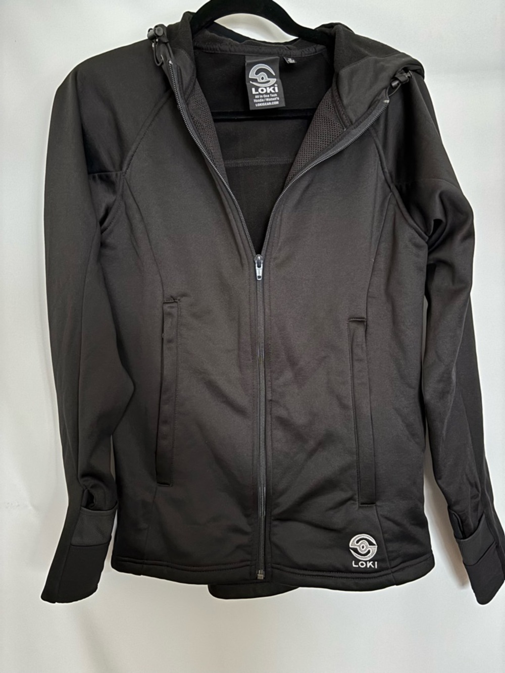 Loki All-In-One Tech Hoodie Jacket Convertible Women’s Full Zip Black Size XS